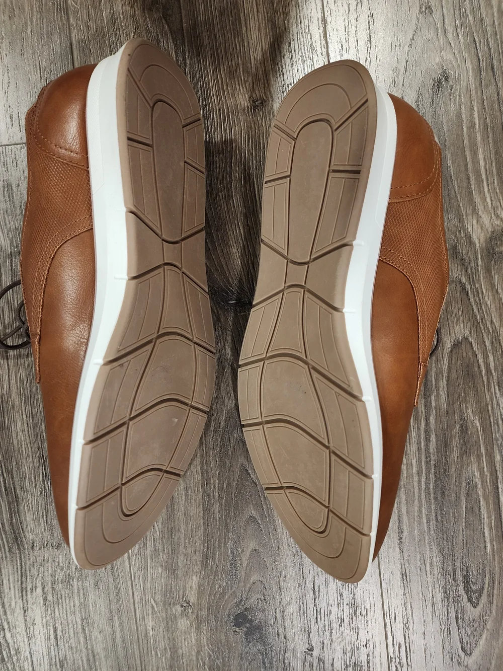 Alfani Men's Brown Leather Lace-Up Oxford Sneakers